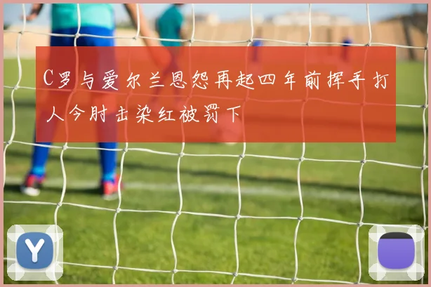 C罗与爱尔兰恩怨再起四年前挥手打人今肘击染红被罚下