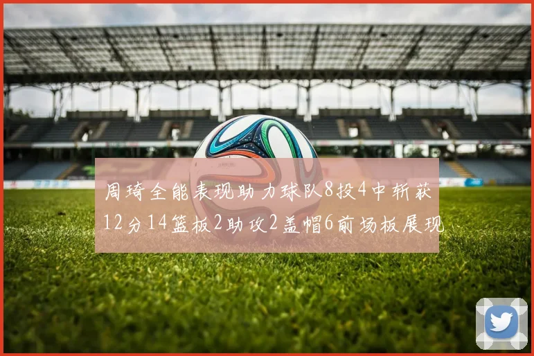 周琦全能表现助力球队8投4中斩获12分14篮板2助攻2盖帽6前场板展现实力